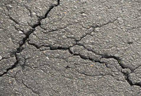 asphalt cracks